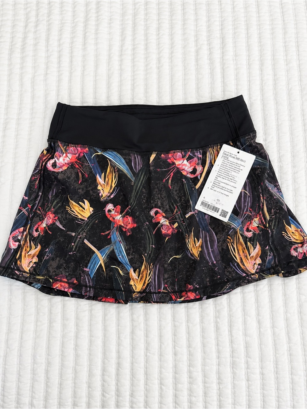 💛 NEW Lululemon Pace Rival Mid-Rise Skirt Long Size 6 Floral